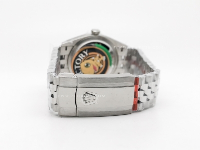 DJ 126234 36mm Jub Flt 904L SS/SS Blk/Dia JQF VR3235