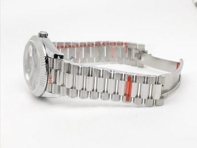 DayDate 40mm 904L Flt SS/SS Grey/Stk GMF A2836