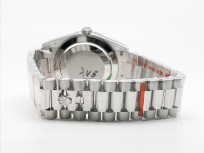 DayDate 40mm 904L Flt SS/SS Grey/Stk GMF A2836