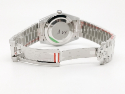 DayDate 40mm 904L Flt SS/SS Silv/Stk GMF A2836