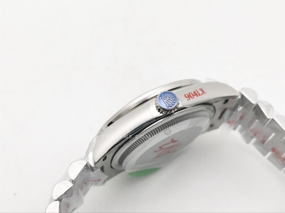 DayDate 128399TBR 36mm Wt 904L Dia SS/SS Wht/Rm GMF A2836