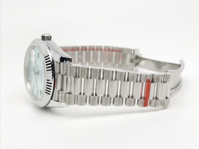 DayDate 40mm 904L Flt SS/SS L-Blue T/Stk GMF A2836