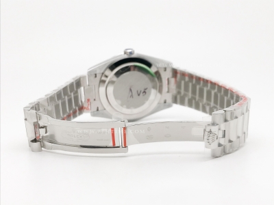 DayDate 40mm 904L Flt SS/SS S-Silv/Stk GMF A2836