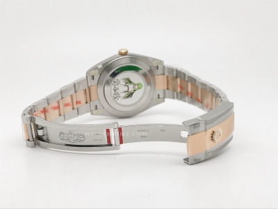 DJ2 41mm Oys Flt 904L RG/SS Silv/Dia Clean VR3235