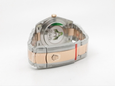 DJ2 41mm Oys Flt 904L RG/SS Silv/Dia Clean VR3235