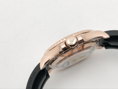 YachtMaster 116695 40mm Wt Dia RG/RU Blk KF VR3235