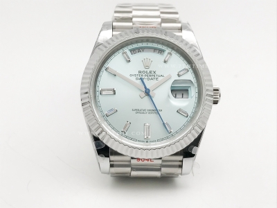 DayDate 40mm 904L Flt SS/SS I-Blue/Dia GMF A2836