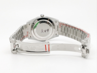 DayDate 40mm 904L Flt SS/SS I-Blue/Dia GMF A2836