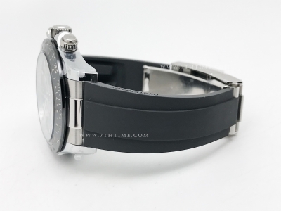 Daytona 116519 904L Wt SS/RU Grey/Stk SWF SH4130