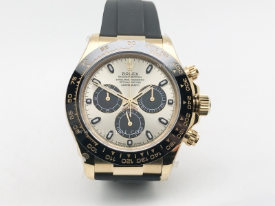 Daytona 116518 904L Wt YG/RU Gold/Stk SWF SH4130