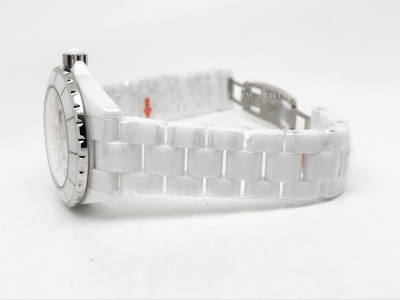 XHANEL J-12 38mm Wht CER/CER Wht/Pink Num Dia HTF A2892