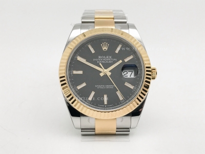 DJ2 41mm Oys Flt 904L YG/SS Blk/Stk Clean VR3235