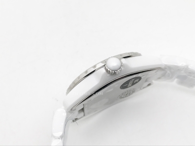 XHANEL J-12 38mm Wht CER/CER Wht/Pink Num Dia HTF A2892