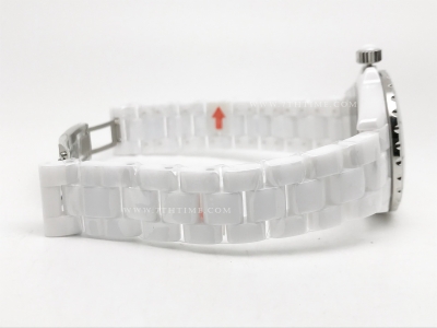 XHANEL J-12 38mm Wht CER/CER MOP/Num Dia HTF A2892