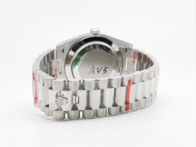 DayDate 40mm 904L Flt SS/SS Silv/Rm/Stk GMF A2836