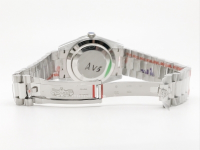 DayDate 40mm 904L Flt SS/SS Green/Ara GMF A2836