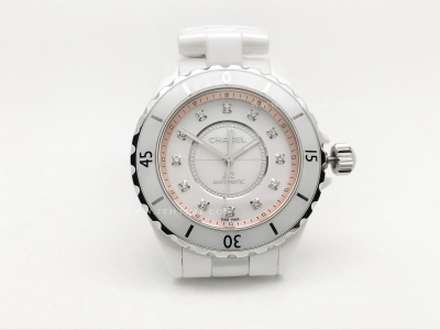 XHANEL J-12 38mm Wht CER/CER MOP/Dia HTF A2892