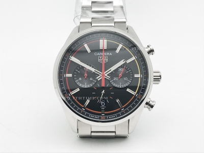 Carrera Chrono 42mm Blk SS/SS Blk/Blk A8F VK63A