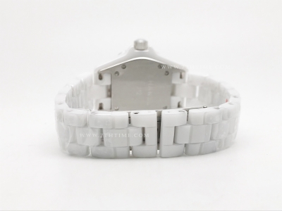 XHANEL J-12 33mm Wht CER/CER Wht/Blue Num HTF Qtz