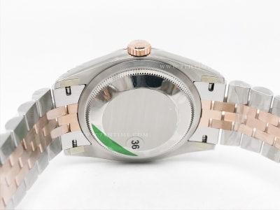 DJ 126231 36mm Jub Flt 904L RG/SS M-Palm/Dia VSF VS3235