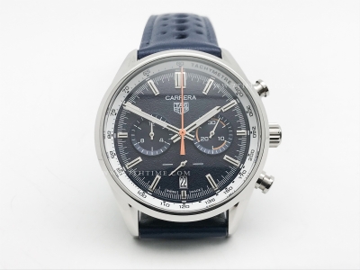 Carrera Chrono 42mm Wht SS/LE Blue/Blue A8F VK63A