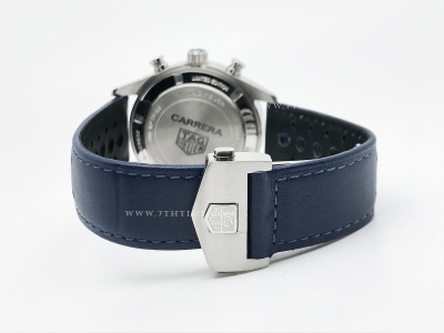 Carrera Chrono 42mm Wht SS/LE Blue/Blue A8F VK63A