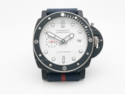 PAM1543 Submersible Luna Rossa CER/RU White VSF P900