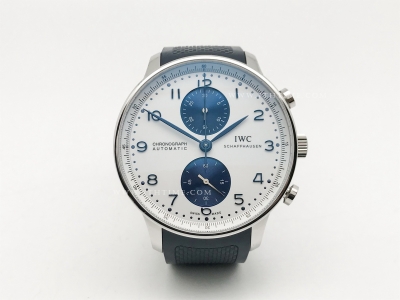 Portuguese Chrono IW3716 SS/RU Wht/Blu/Num Z+F A69355