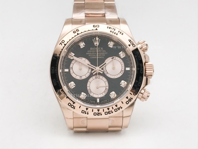 Daytona 126505 RG/RG Blk/Gold/Dia EWE A4131