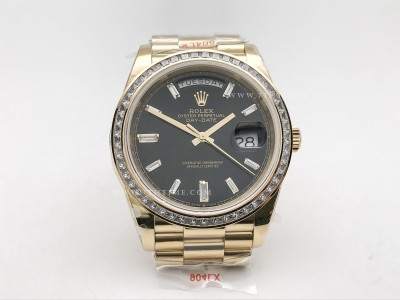 DayDate 40mm 904L B.Dia YG/YG Blk/B.Dia GMF A2836