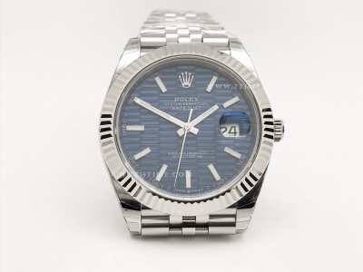 DJ2 41mm 126334 Jub Flt 904L SS/SS HC-Blue/Stk EWE A3235