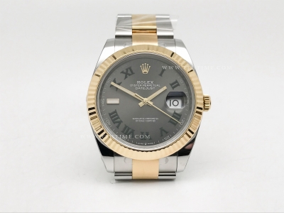 DJ2 41mm Oys Flt 904L YG/SS Grey/Rm Clean VR3235