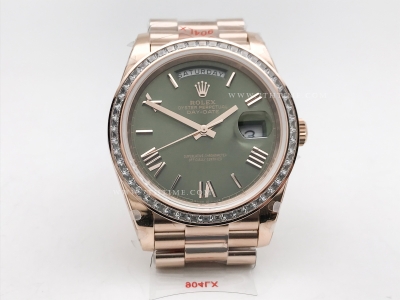 DayDate 40mm 904L B.Dia RG/RG Grn/Rm GMF A2836