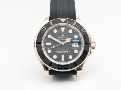 YachtMaster 126655 40mm RG/RU Blk JVS VR3235