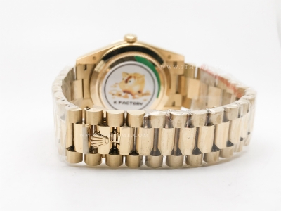 DayDate 40mm 228238 904L Flt Wt YG/YG Wht/Rm KF VR3255