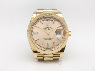 DayDate 40mm 228238 904L Flt Wt YG/YG Gold/Dia KF VR3255