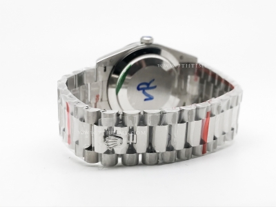 DayDate 40mm 904L Flt SS/SS Wht/Stk GMF VR3255