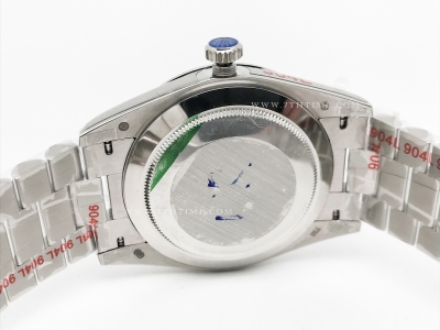 DayDate 40mm 904L Flt SS/SS L-Blue/Stk GMF VR3255