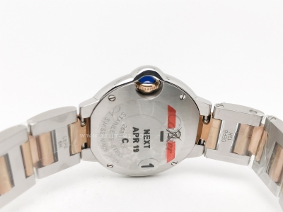 Balon Bleu Ladies 28mm RG/SS Wht/Dia V6F V7 Sw Qtz