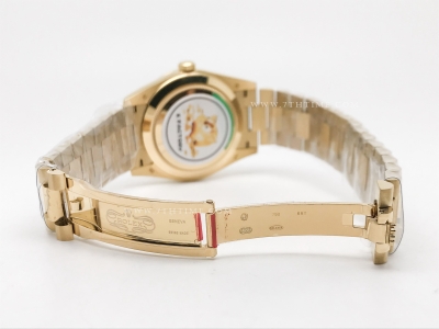 DayDate 40mm 228238 904L Flt Wt YG/YG Grn/Rm KF VR3255