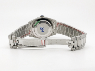 DayDate 40mm 904L Flt SS/SS Silv/Stk GMF VR3255