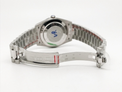 DayDate 40mm 904L Flt SS/SS Grey/Stk GMF VR3255