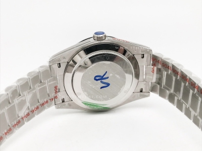 DayDate 40mm 904L Flt SS/SS Grey/Stk GMF VR3255