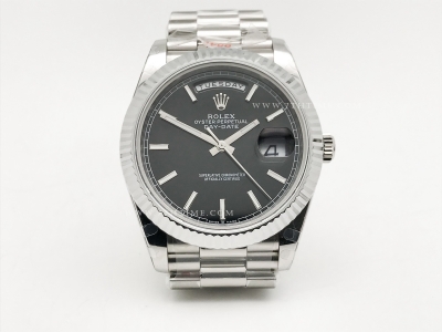 DayDate 40mm 904L Flt SS/SS Blk/Stk GMF VR3255