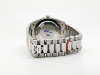 DayDate 40mm 904L Flt SS/SS L-Blue-E/Stk GMF VR3255