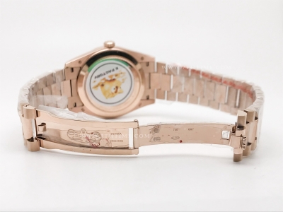 DayDate 40mm 228235 904L Flt Wt RG/RG Brwn/Rm KF VR3255