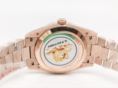 DayDate 40mm 228235 904L Flt Wt RG/RG Brwn/Rm KF VR3255