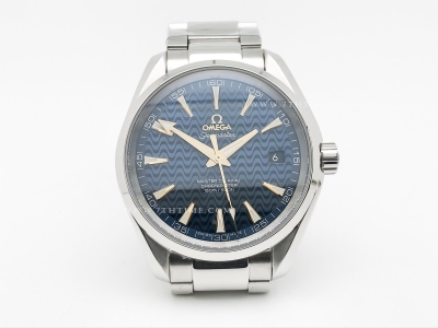 Aqua Terra 40mm SS/SS Blue Wavy/Gold JVS A8500