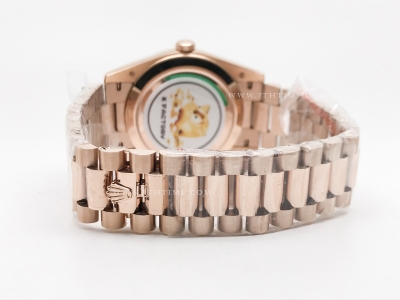 DayDate 40mm 228235 904L Flt Wt RG/RG O-Grn/Rm KF VR3255