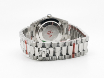 DayDate 40mm 904L Flt SS/SS Grn/Ara GMF VR3255